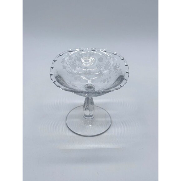 Vtg Fostoria Clear Comport Etch #342 Bouquet 1949-1959 - Picture 5 of 9